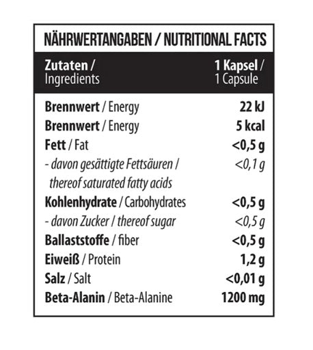 MST - Beta Alanine 1200mg 60 Kapseln