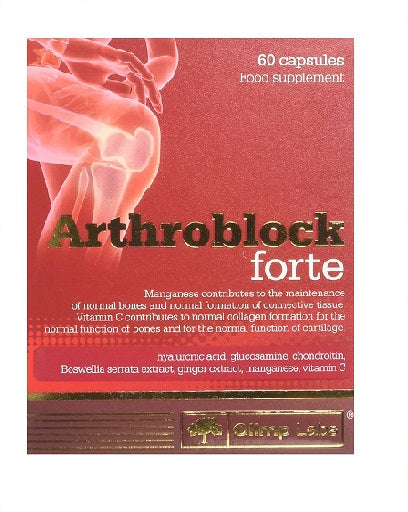 Olimp Arthroblock Forte 60 Kapseln Verpackung Frontansicht mit Produktlogo
