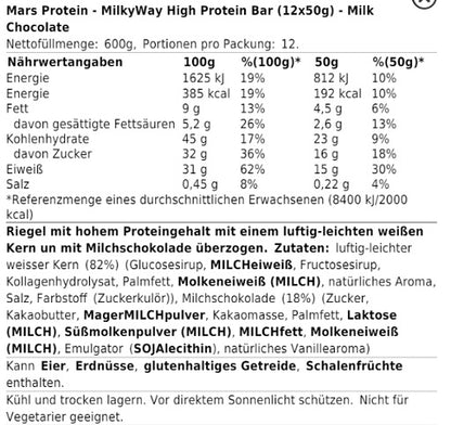 MilkyWay High Protein Bar (12x50g)