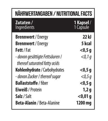 MST - Beta Alanine 1200mg 60 Kapseln