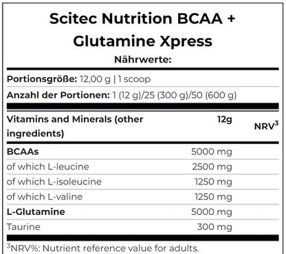 Scitec BCAA+ Glutamine Xpress 600g