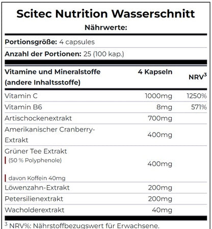 Scitec Water Cut 100 Kapseln